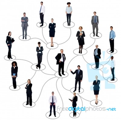 Social Networking Between Business People Stock Photo