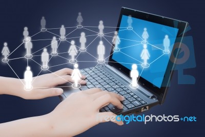 Social Networking Concept Stock Photo