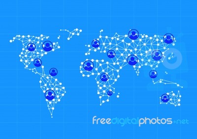 Social Networks - Business Illustration Stock Image