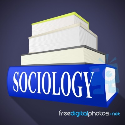 Sociology Books Shows Non-fiction Knowledge And Assistance Stock Image