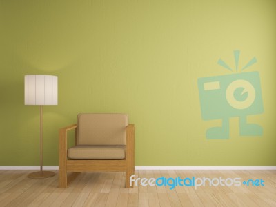 Sofa And Lamp Interior Design Stock Image