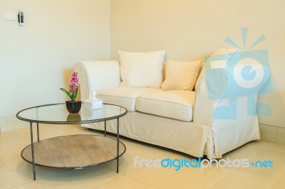 Sofa In Living Room Stock Photo