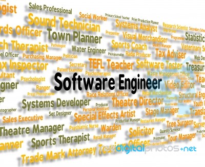 Software Engineer Meaning Shareware Programming And Hiring Stock Image