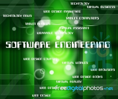 Software Engineering Representing Softwares Mechanics And Program Stock Image