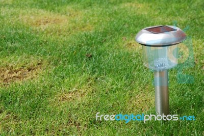 Solar Garden Light Stock Photo