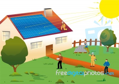 Solar House Stock Image