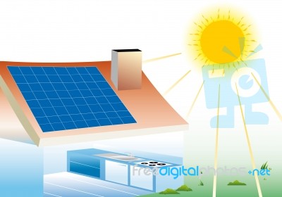 Solar House Stock Image