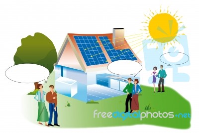 Solar House Stock Image