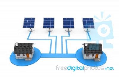 Solar Panel Electricity Stock Image