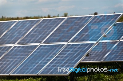 Solar Panels Stock Photo