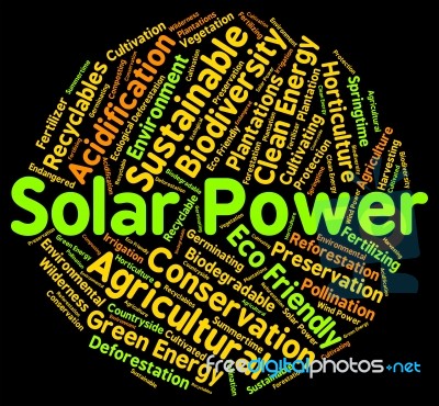 Solar Power Represents Alternative Energy And Sun Stock Image