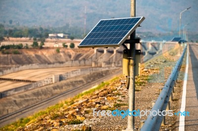 Solar Street Lamp Stock Photo