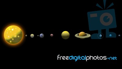 Solar System Planets Sun Stock Image