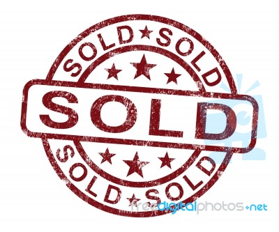 Sold Stamp Stock Photo