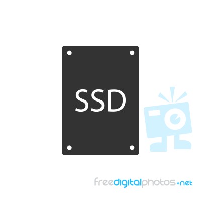 Solid-state-drive Symbol Icon  Illustration On White Stock Image