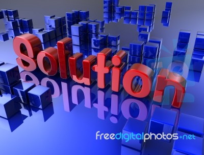 Solution 3D Stock Image