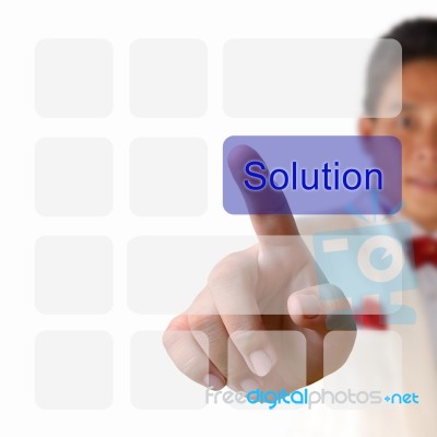 Solution Button On Keyboard Stock Image