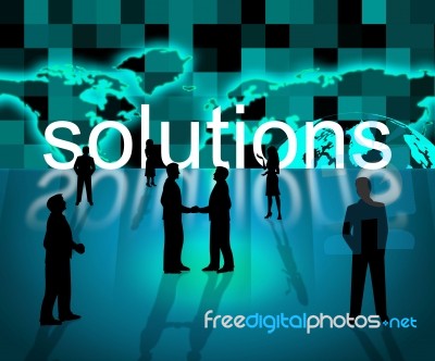 Solutions Business Means Resolution Trade And Corporation Stock Image