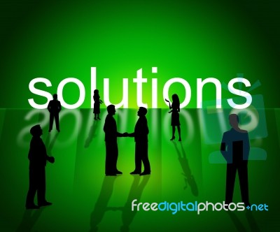 Solutions Business Shows Company Resolution And Successful Stock Image