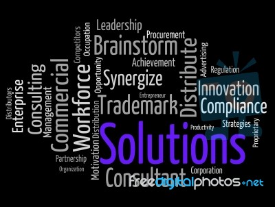 Solutions Word Shows Wordclouds Wordcloud And Solving Stock Image