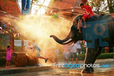 Songkran Festival Stock Photo