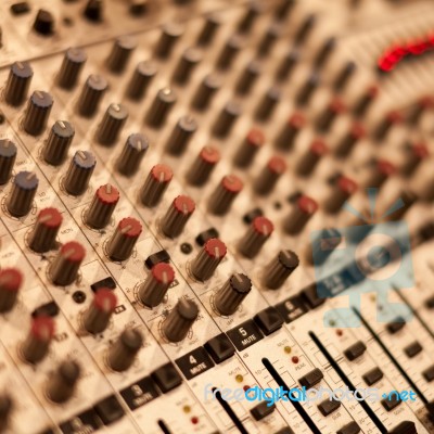 Sound Control Panel Stock Photo