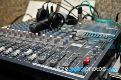 Sound Mixer Stock Photo