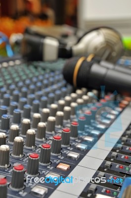 Sound Mixer Stock Photo