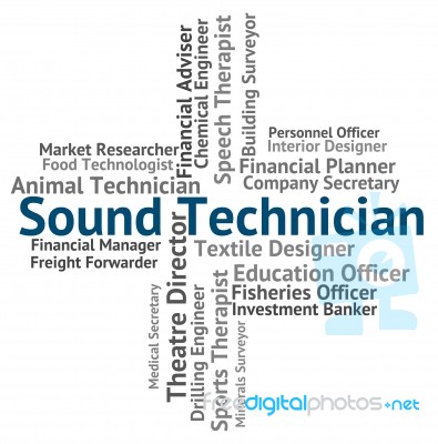 Sound Technician Representing Skilled Worker And Manufacturer Stock Image