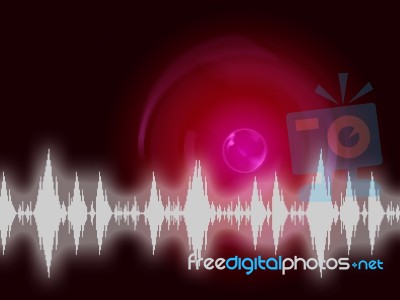 Sound Wave Background Means Audio Frequency Or Analyzer
 Stock Image