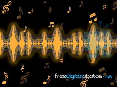 Sound Wave Background Means Frequency Amplifier Or Sound Mixer Stock Image