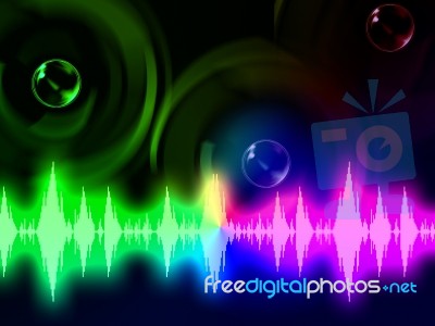 Sound Wave Background Means Music Volume Or Amplifier
 Stock Image