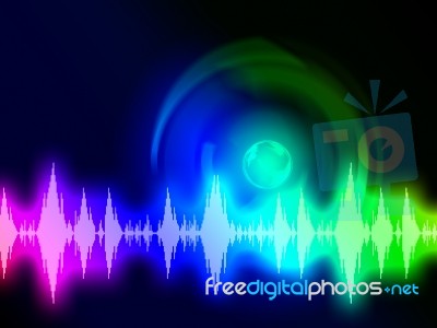 Sound Wave Background Shows Audio Spectrum Or Energy
 Stock Image