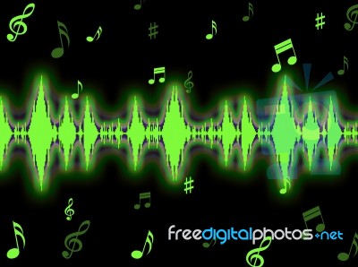 Sound Wave Background Shows Sound Analyzer Or Spectrum Stock Image