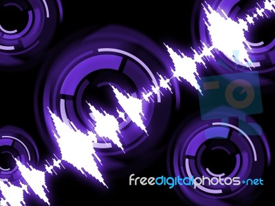 Sound Wave Background Shows Sound Technology Or Audio Graphic
 Stock Image