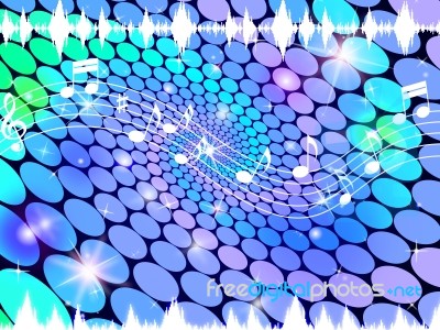 Sound Wave Indicates Circles Backgrounds And Soundwave Stock Image