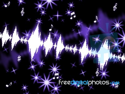 Sound Wave Shows Musical Soundwave And Backgrounds Stock Image