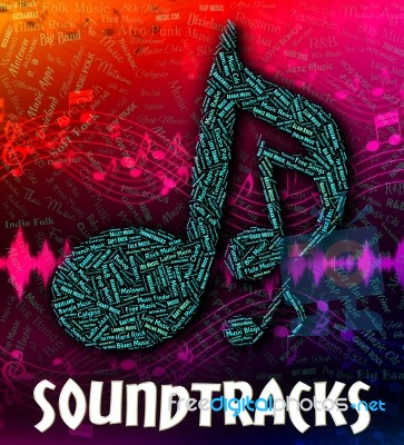 Soundtracks Music Indicates Motion Picture And Accompanying Stock Image