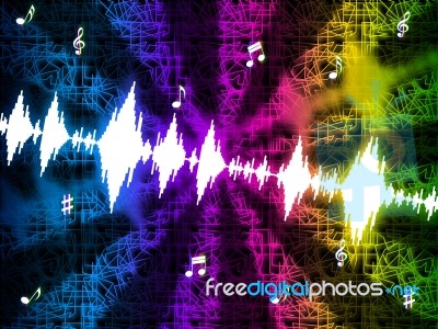 Soundwaves Background Mean Making And Playing Music
 Stock Image