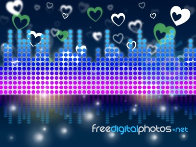 Soundwaves Background Means Dj Singer Or Instruments Stock Image