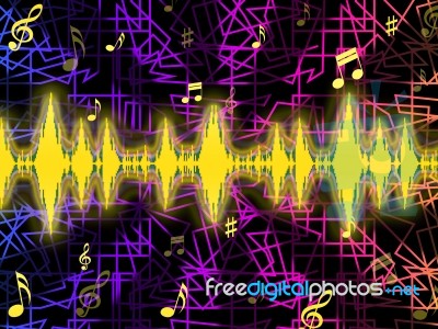 Soundwaves Background Means Djing Or Mixing Music
 Stock Image