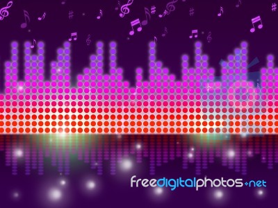 Soundwaves Background Means Song Tune Or Melody
 Stock Image