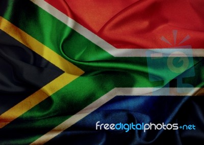 South Africa Grunge Waving Flag Stock Image