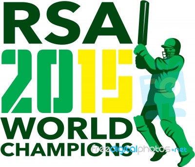 South Africa Sa Cricket 2015 World Champions Stock Image