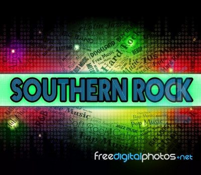 Southern Rock Indicates Country Music And Harmonies Stock Image