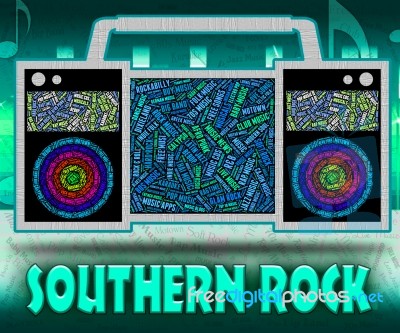 Southern Rock Represents Country Music And Harmonies Stock Image