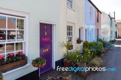 Southwold, Suffolk/uk - June 2 : Row Of Terraced Houses In South… Stock Photo