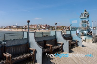 Southwold, Suffolk/uk - June 2 : The Pier In Southwold On June 2… Stock Photo