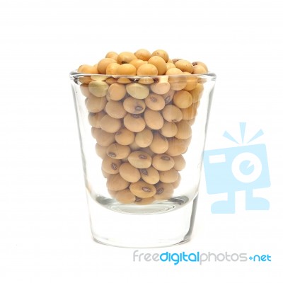 Soybean In Glass Stock Photo