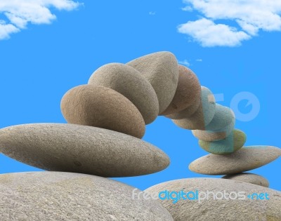 Spa Stones Indicates Relax Wellness And Equilibrium Stock Image